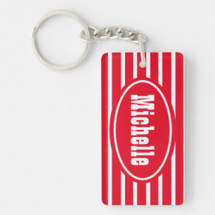 Personalised Red HS Western Key Ring