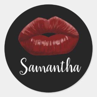 Personalised Red Lips Stickers