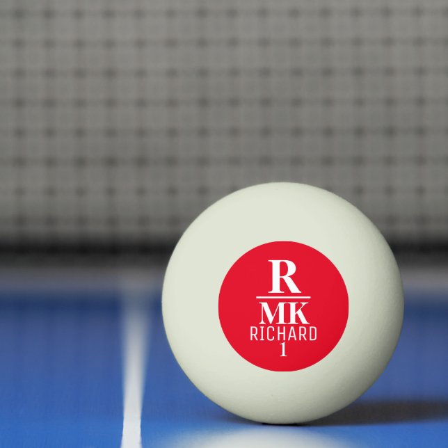 Personalised Red Logo Custom Colours Ping Pong Ball (Net)