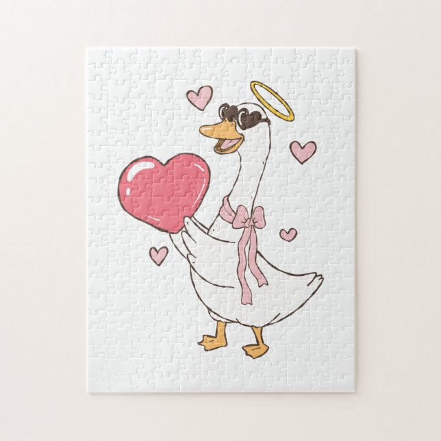 Personalised Red Love Valentine's Day Jigsaw Puzzle (Vertical)