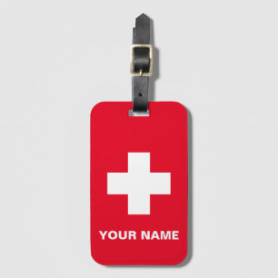 Personalised Red Medical Equipment Luggage Tag