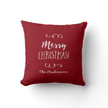 Personalised Red Merry Christmas