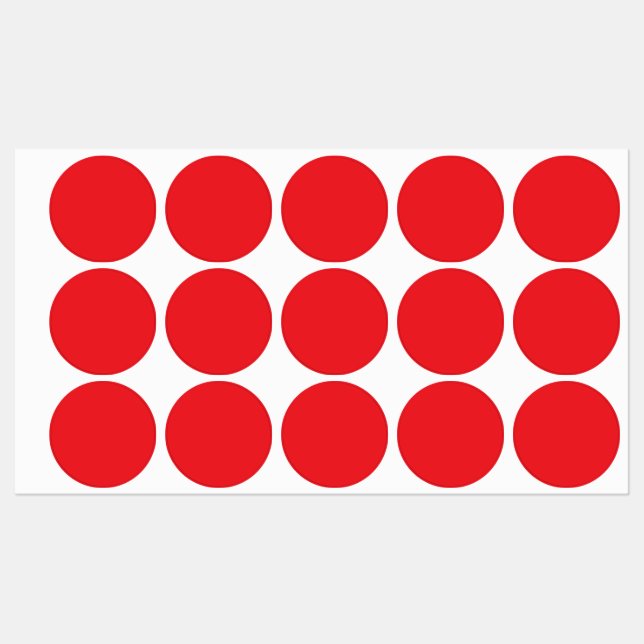 Personalised Red Monogram Labels (Sheet)