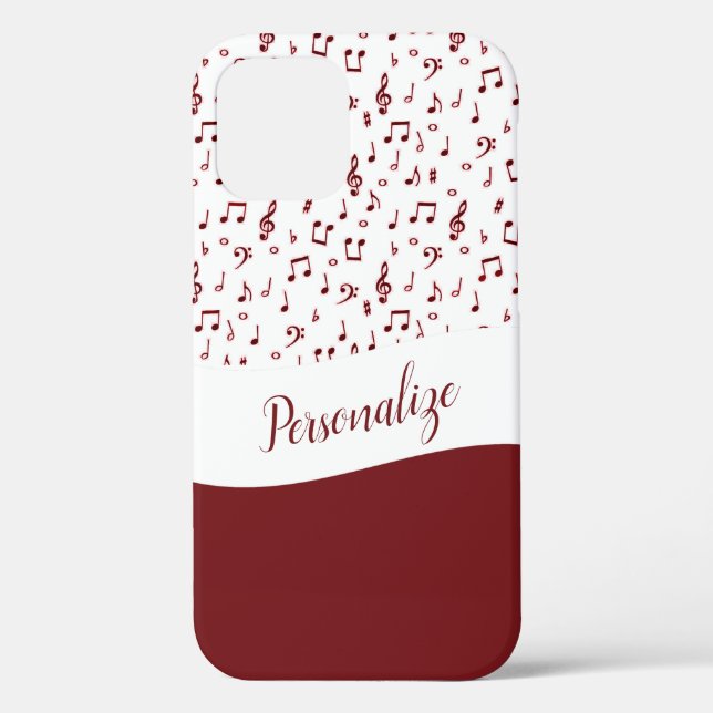 Personalised Red music theme Case-Mate iPhone Case (Back)