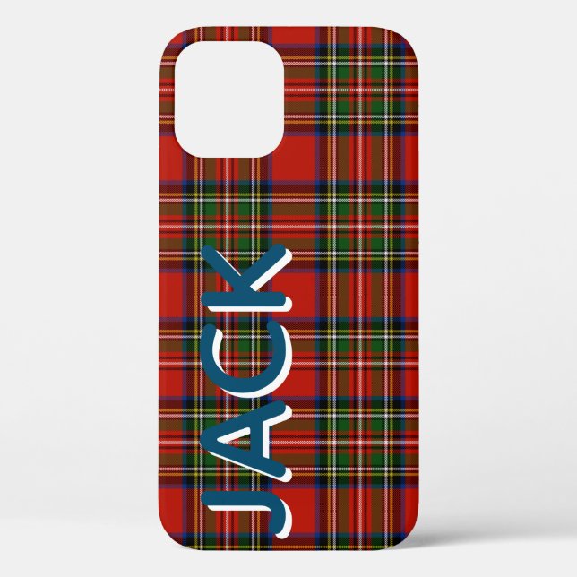 Personalised Red Plaid Case-Mate iPhone Case (Back)