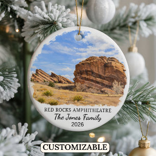 Personalised Red Rocks Park and Amphitheatre Ceramic Ornament