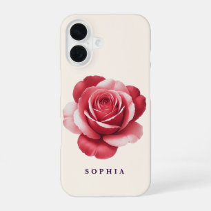 Personalised Red Rose Phone Case Elegant Romantic