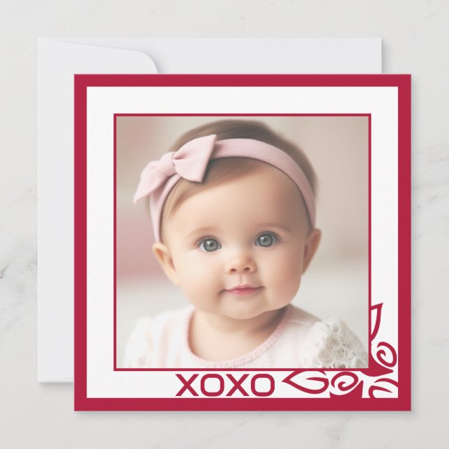 Personalised Red Roses Family Valentine's Day Card (Front)