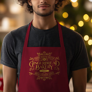 Personalised Red Script Funny Christmas Apron