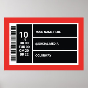 Personalised Red Sneaker Wall Art Sneaker Box 1/2