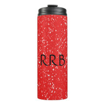 Personalised Red Speckled Thermal Tumbler