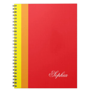 Personalised Red Spiral Notebook Journal for kids