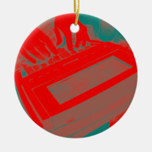 Personalised Red Steno Court Reporter Ceramic Ornament
