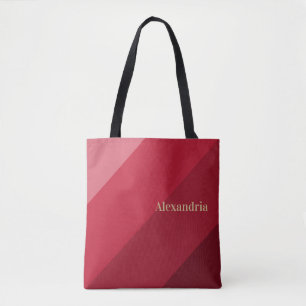 Personalised Red Stripe Tote Bag