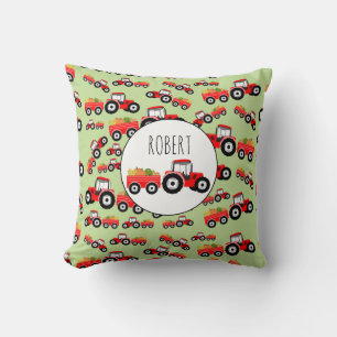 Personalised Red Tractor Truck Farm Produce Cushion