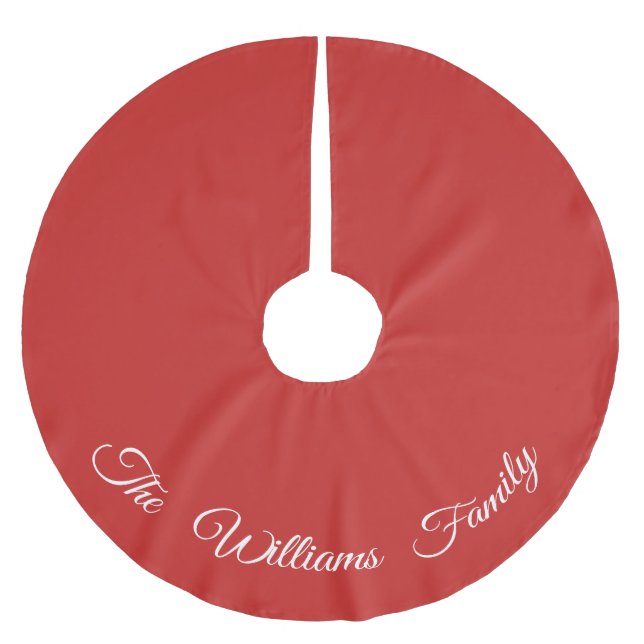 Personalised Red Tree Skirt (Front)