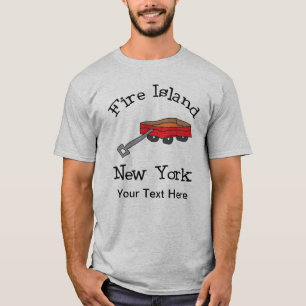 Personalised Red Wagon Fire Island T-Shirt