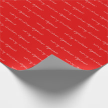 Personalised Red & White Christmas Wrapping Paper