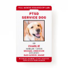 Personalised Red White PTSD Service Dog Photo ID