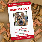 Personalised Red White Service Dog Photo ID Badge