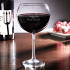 Personalised Red Wine Glass