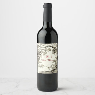 Personalised Red Wine Wine Label