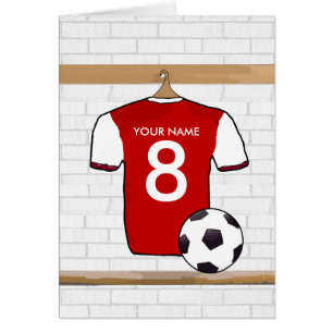 Personalised Red with White Football Soccer Jersey