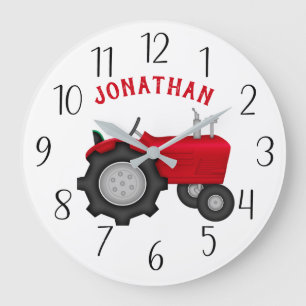 Personalised RedTractor Wall Clock