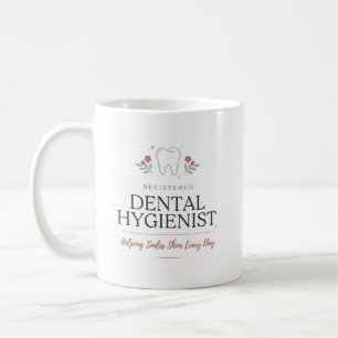 Personalised Registered Dental Hygienist Floral Coffee Mug