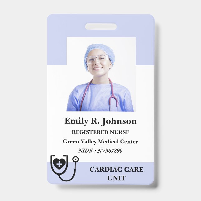 Personalised Registered  Nurse ID Badge (Front)