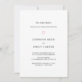 Personalised Rehearsal dinner Invitation