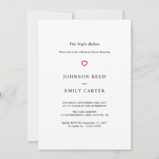 Personalised Rehearsal dinner Invitation