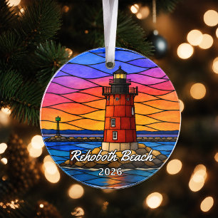 Personalised Rehoboth Beach Acrylic Ornament, Cust Ornament