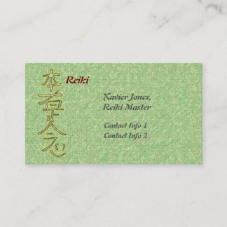 Personalised Reiki Master business cards