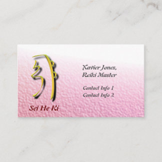 Personalised Reiki Master business cards