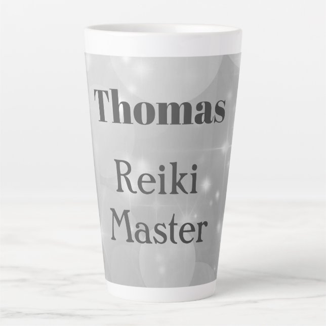 Personalised Reiki Master sparkle design Latte Mug (Front)