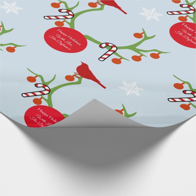 Personalised Reindeer Antlers Christmas Wrapping Paper (Corner)