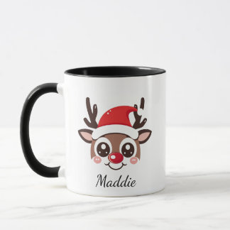 Personalised Reindeer Mug – Custom Christmas Gift