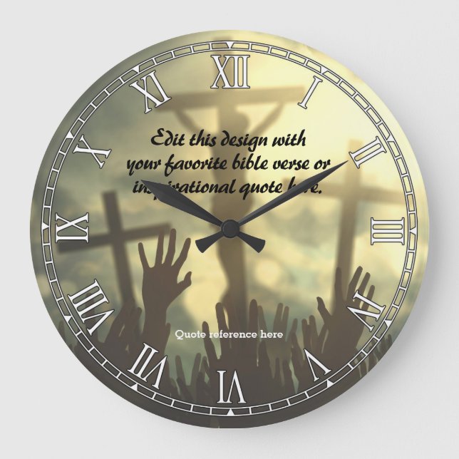 Personalised Religious Bible Quote Verse Clock (Front)