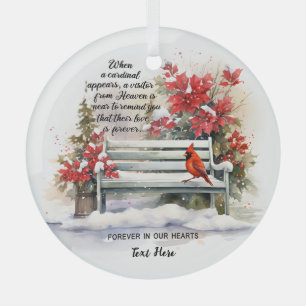 Personalised rememberance glass tree decoration