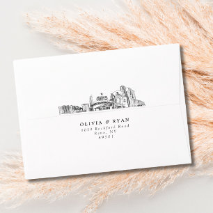 Personalised Reno Skyline Sketch Envelope