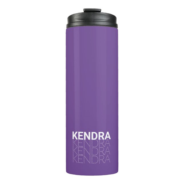 Personalised Repeated Name Thermal Tumbler (Front)
