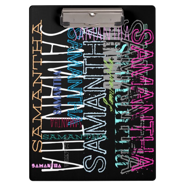 Personalised Repeating Name 8 letters Clipboard (Front)