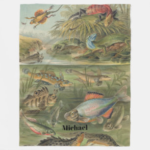 Personalised Reptile Lizard Fish Lover Fleece Blanket