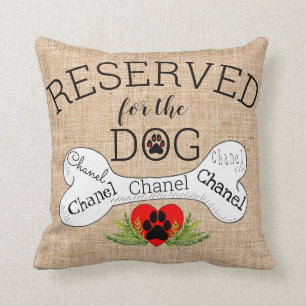 Personalised Reserved for the Dog Throw Pillow