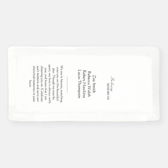 Personalised Reserved Memorial Fabric Sign (Horizontal)