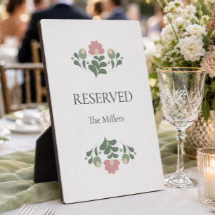 Personalised Reserved Wedding Table Sign Plaque