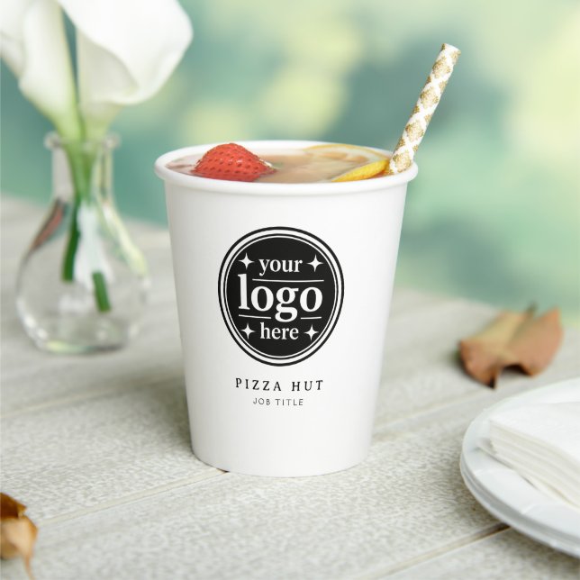 Personalised Restaurant Logo Paper Cup  (Insitu)