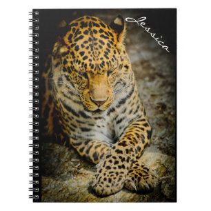 Personalised Resting Leopard Notebook