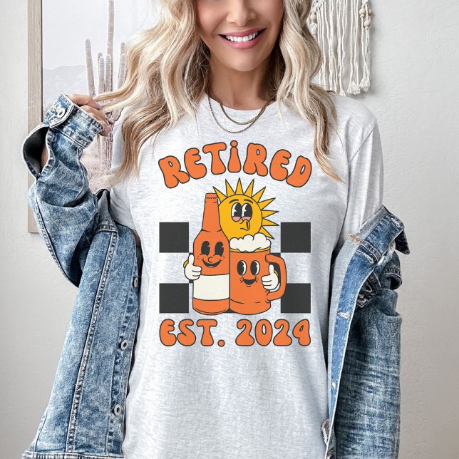 Personalised Retired 2024 Shirt | Retro Retirement (Creator Uploaded)